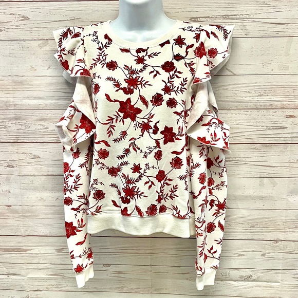 Rebecca Minkoff Gracie Vintage Floral Fleece Sweatshirt - Picture 1 of 9